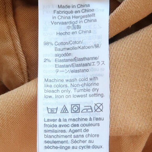 Madewell Camel Tan Cotton Pleated Taper Wide Leg High Waist Slouchy Pants Size 4 - Picture 8 of 12